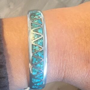Sterling silver turquoise bracelet 925